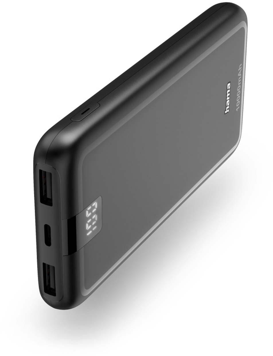HAMA Power Pack "Performance 10", 10000mAh, 3 Ausgänge: USB-C, 2x USB-A, Anthr.