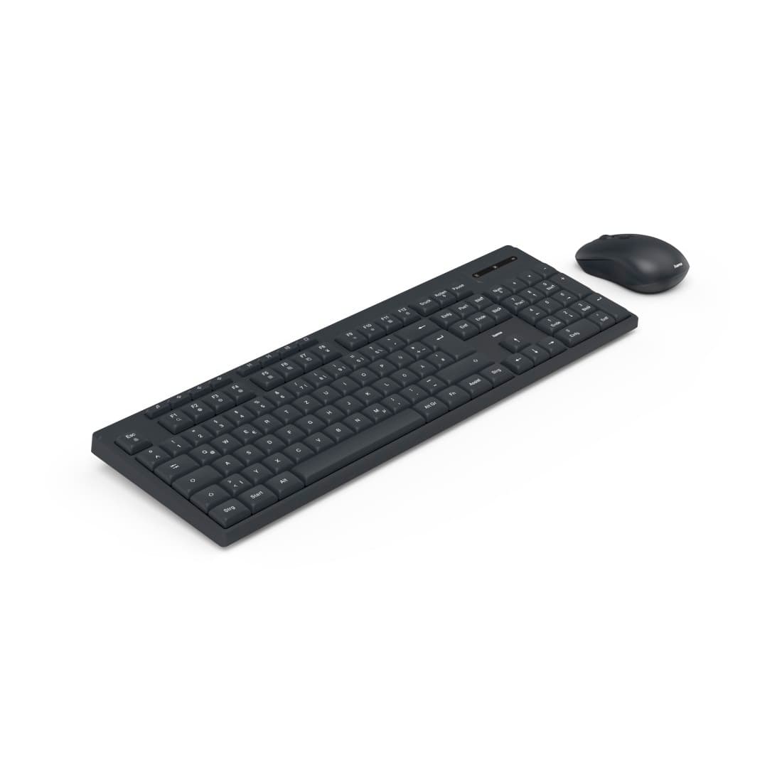 HAMA Funktastatur mit Maus "WKM-200", kabellos, 8 Media-Tasten, Schw., QWERTZ DE
