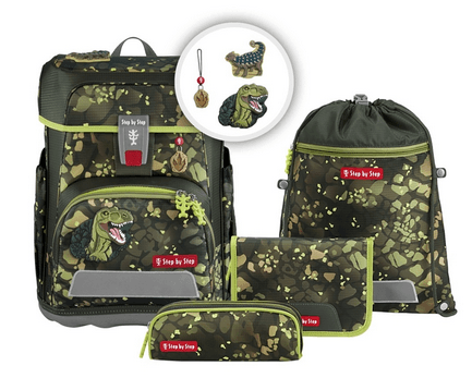 Step by Step Schulranzen-Set CLOUD 5teilig Dino Torex