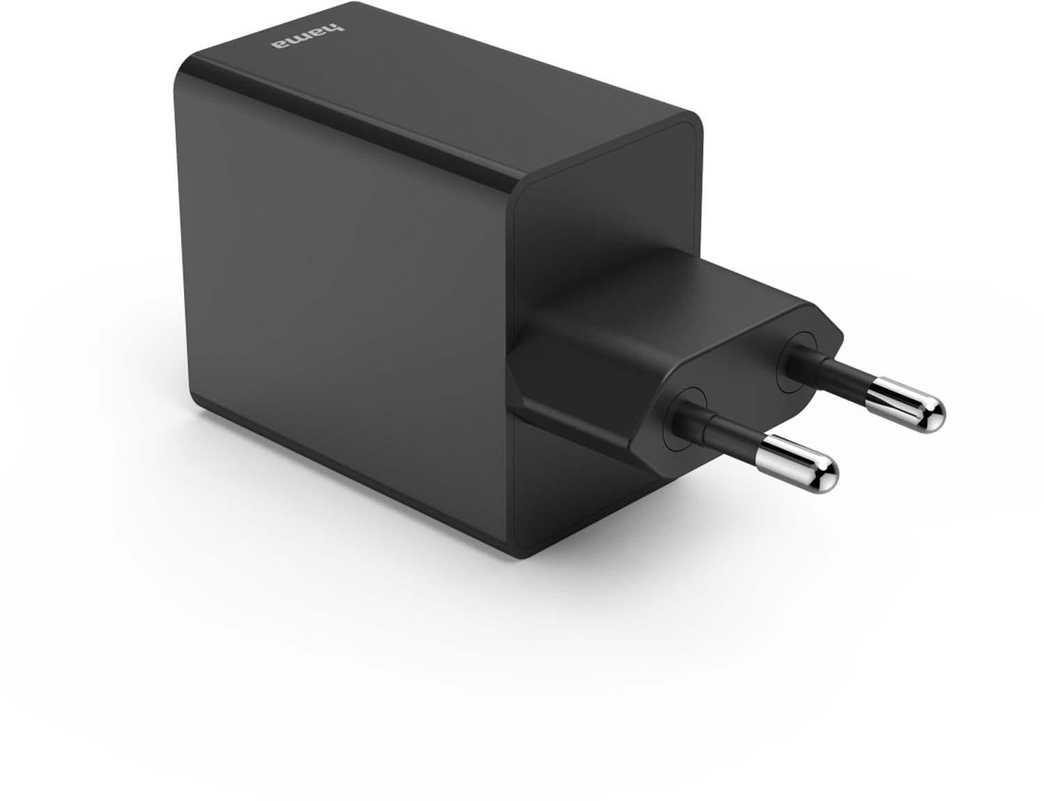 Produktbild HAMA Schnellladegerät, 1x USB-C PD, 3x USB-A, Mini-Ladegerät, 35W, Schwarz 2 von 3