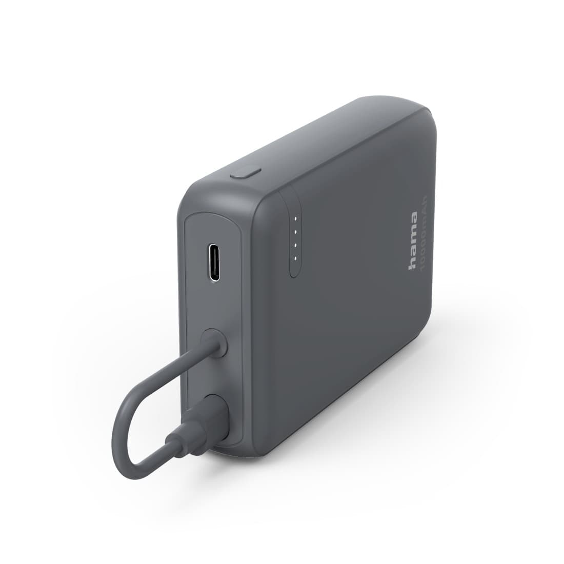 HAMA Power Pack "Travel" mit Kabel, 10000mAh, 2 Ausgänge: 2x USB-C, Anthrazit