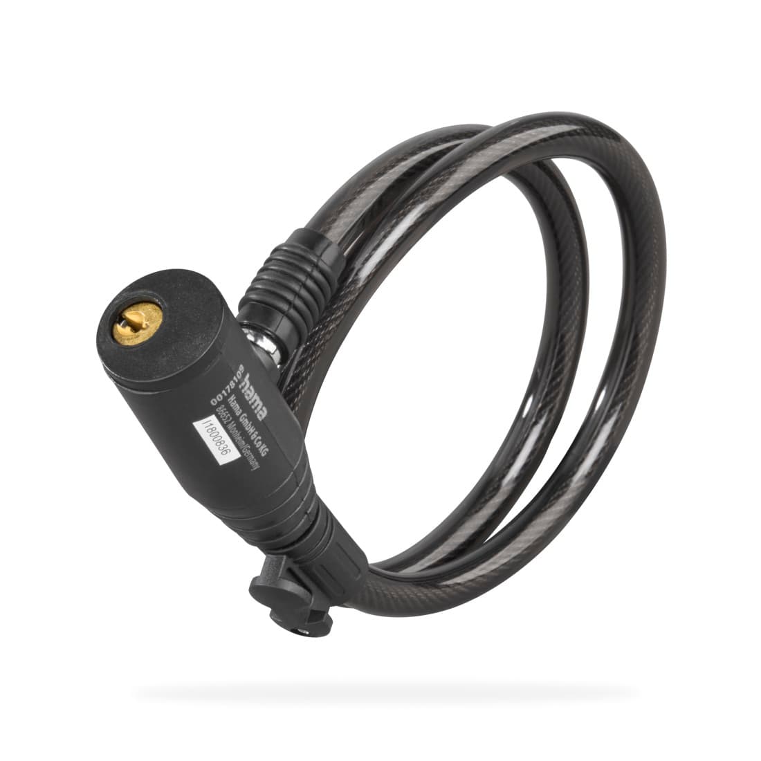 HAMA Fahrrad-Kabelschloss, 65 cm, Schwarz