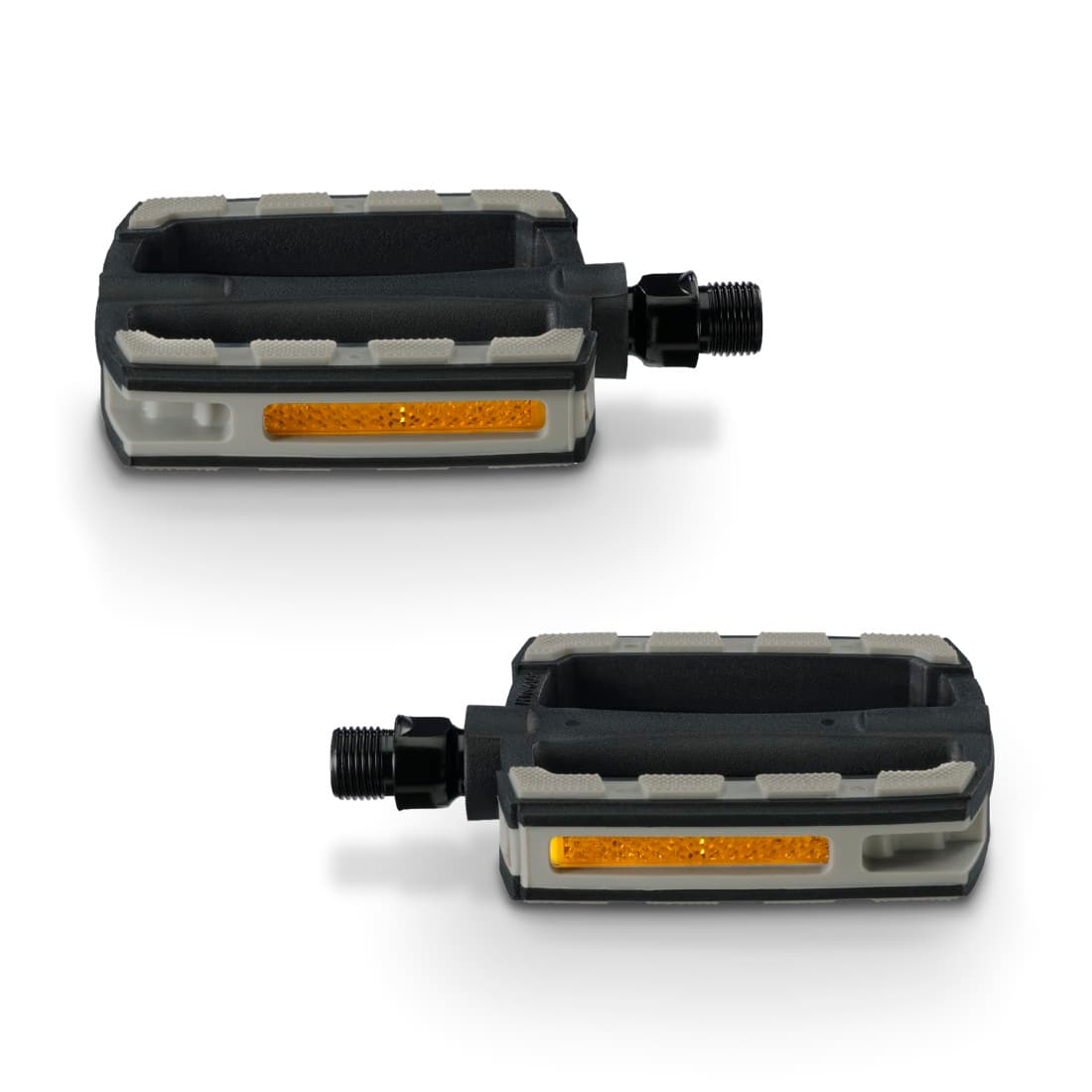 HAMA Fahrradpedale rutschfest, mit Reflektoren, 2er-Set, Schwarz