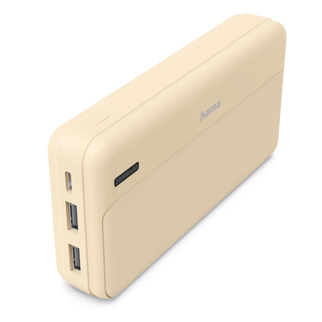 HAMA Power Pack "Pocket 20", 20000mAh, Ausgänge: 2x USB-A, Sand