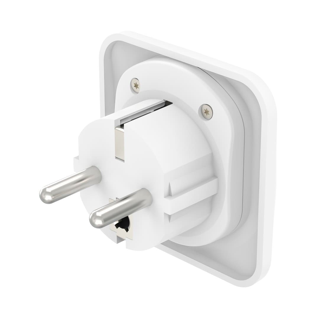 HAMA Reiseadapter Typ E und F, 3-polig, universal, Welt nach Europa, Weiß