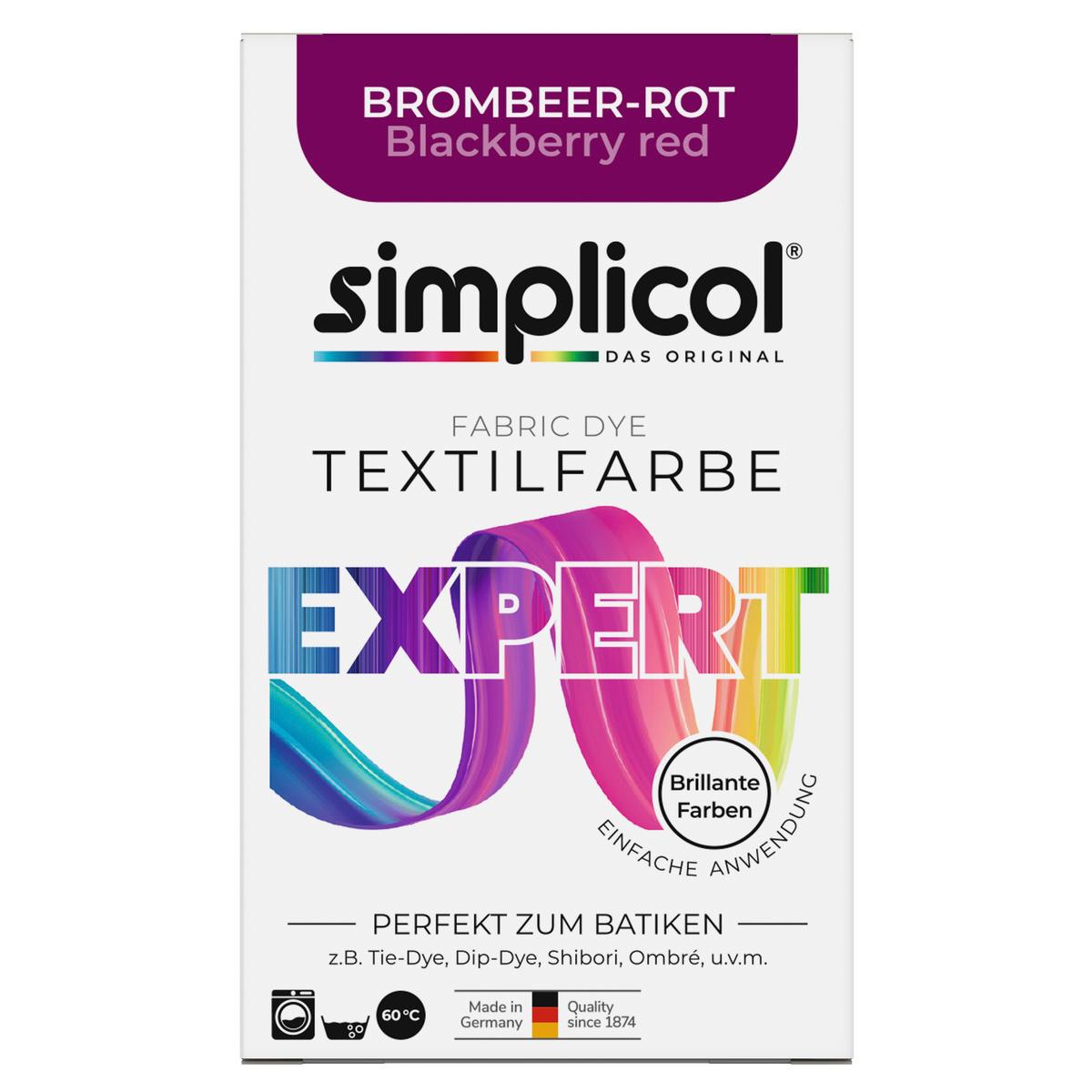 Simplicol Textilfarbe Expert Brombeer-Rot
