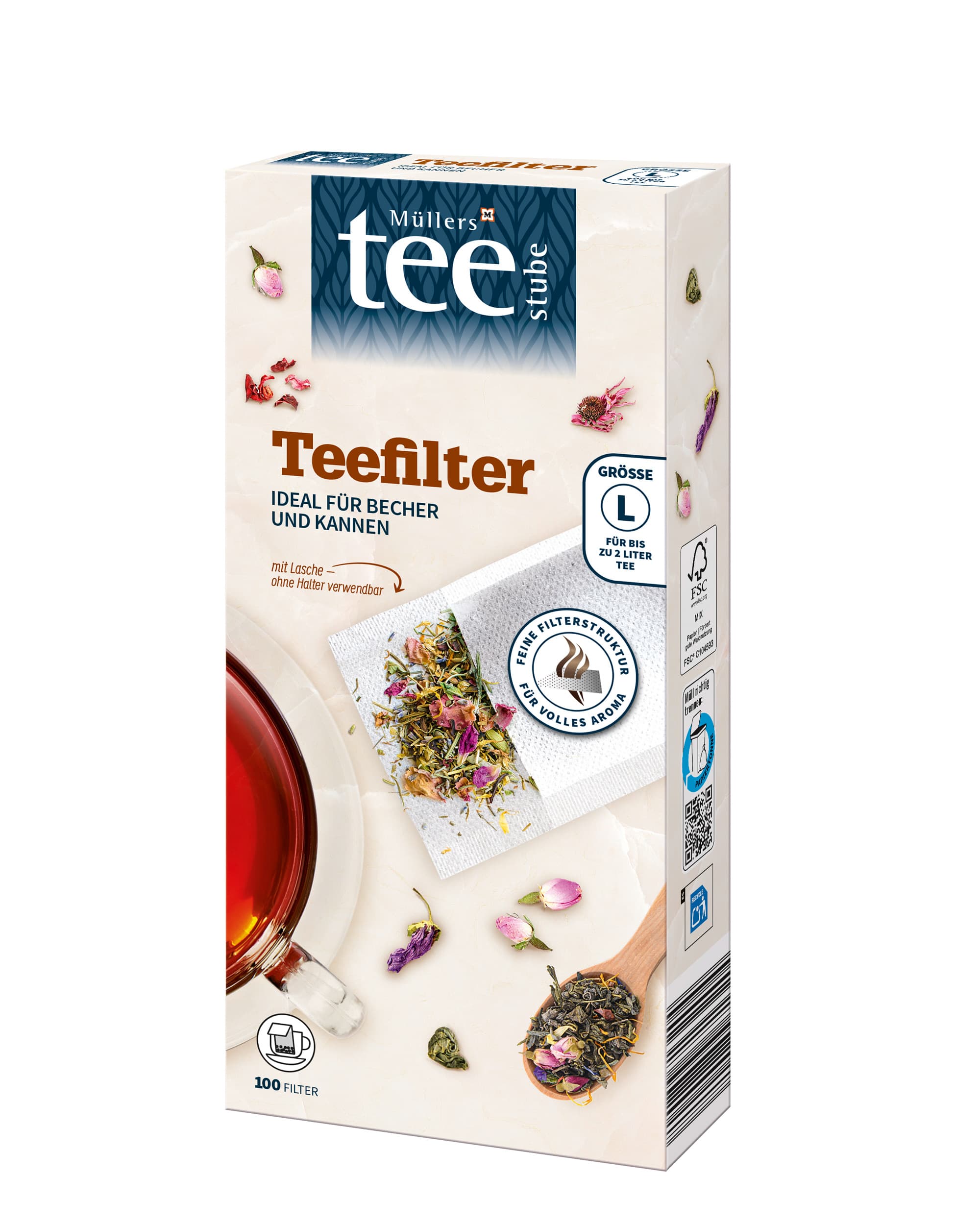 Müllers Teestube Teefilter Gr. L