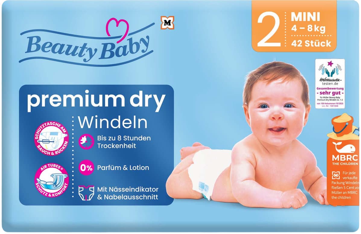 Beauty Baby Premium Dry Windeln Größe 2 4-8kg