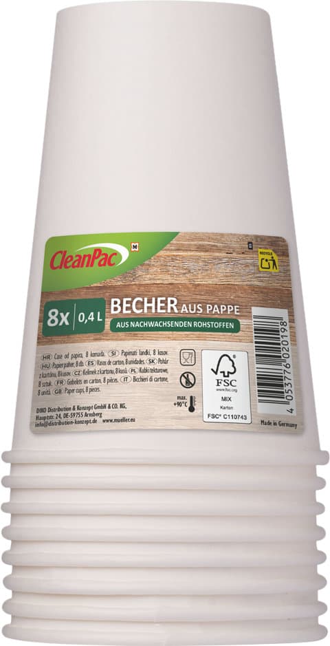 CleanPac nature Pappbecher 0,4l