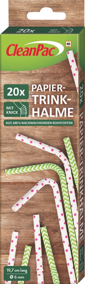 CleanPac Papier-Trinkhalme