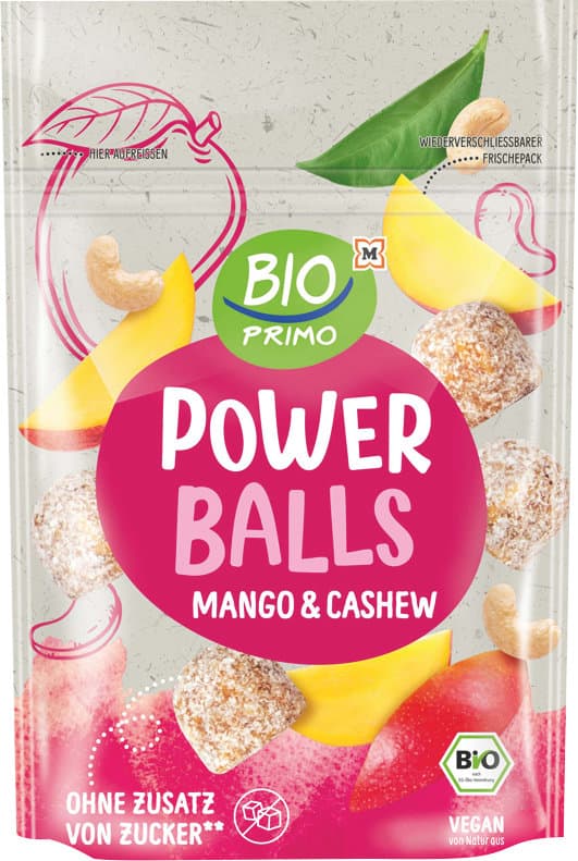 BIO PRIMO Bio Power Balls Mango & Cashew