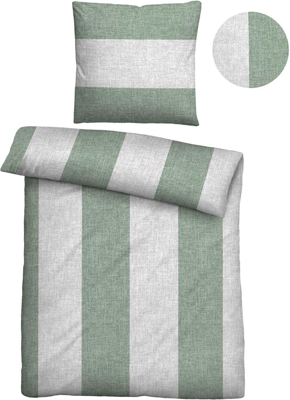 Produktbild biberna Biber Bettwäsche Streifen 80x80cm, 135x200cm 2 von 7