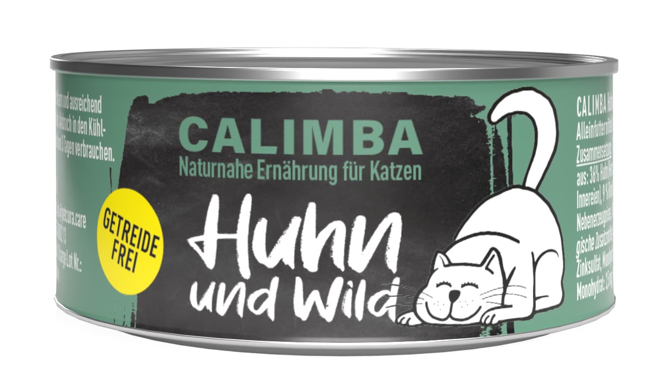 CALIMBA Katzennassfutter Huhn mit Wild Dose