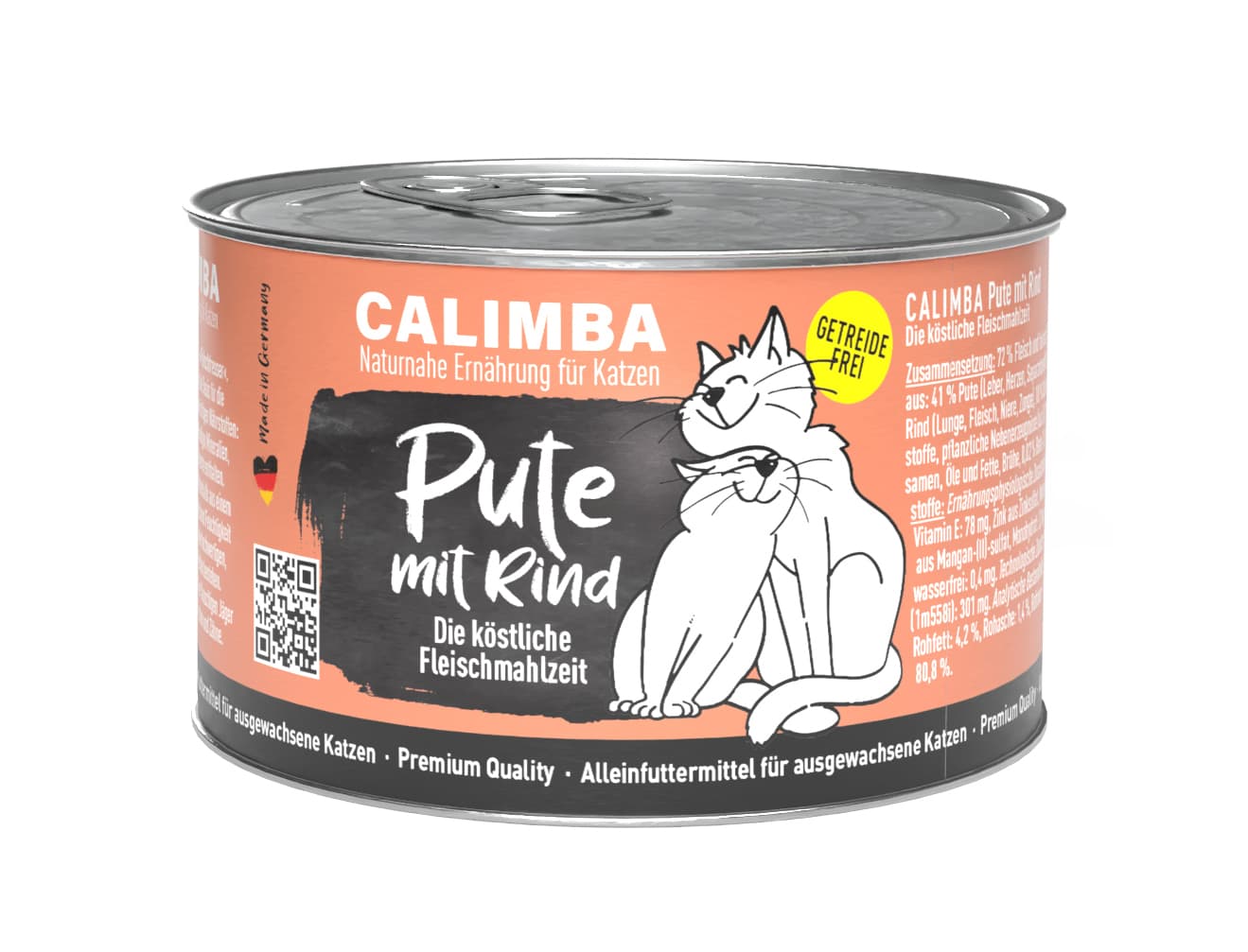 CALIMBA Katzennassfutter Pute mit Rind Dose