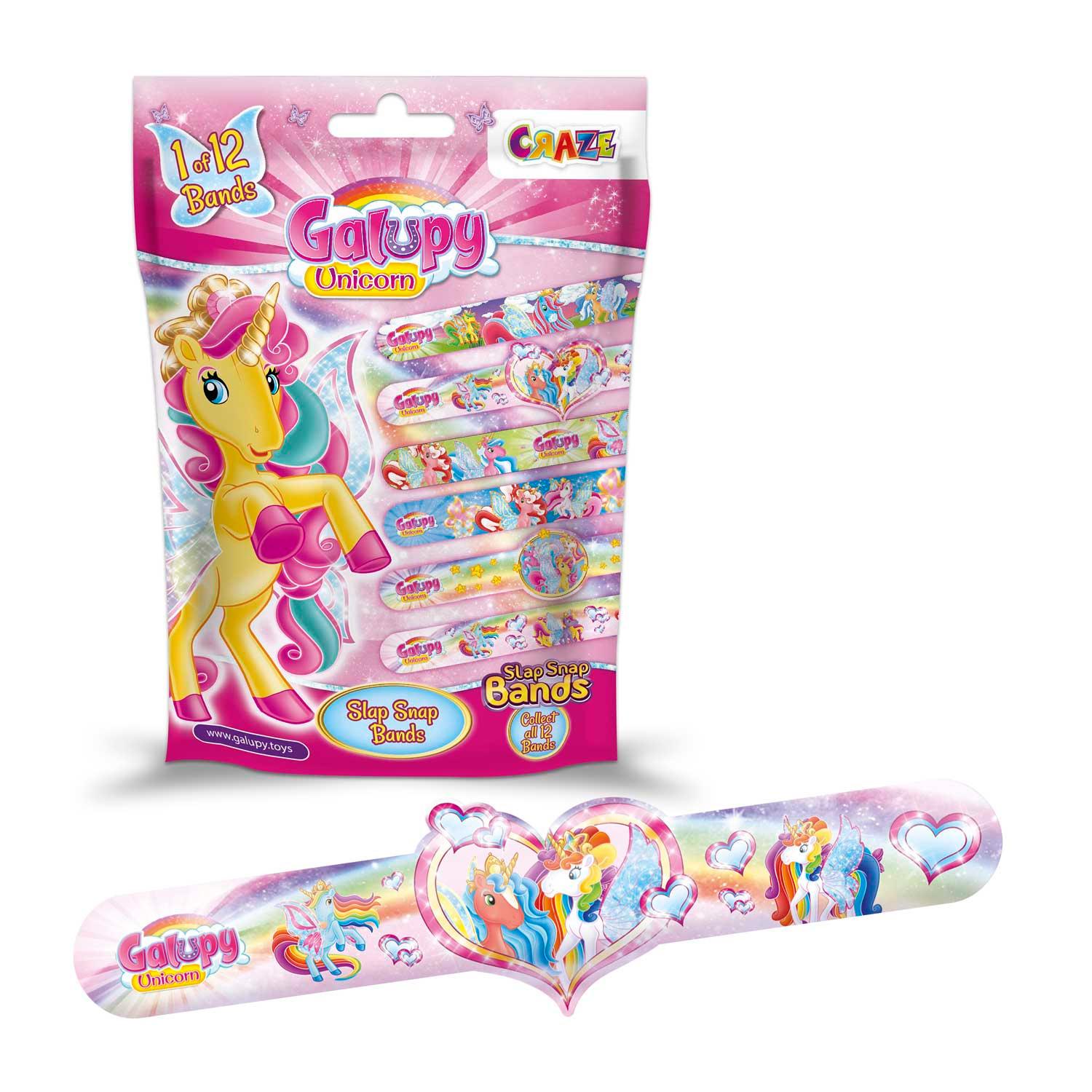 CRAZE - SLAP-SNAP-BANDS GALUPY UNICORN, 1 Stück, sortiert