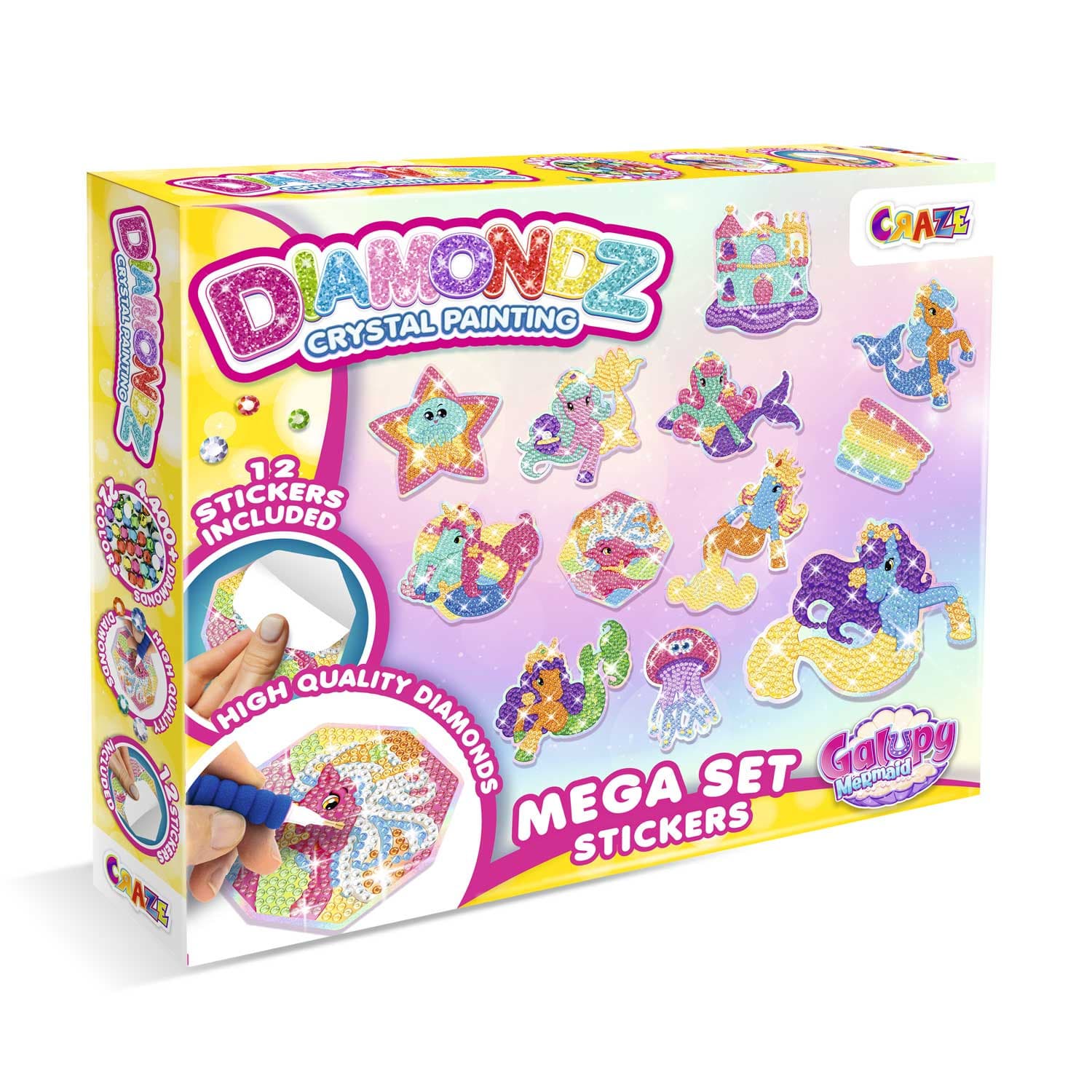CRAZE DIAMONDZ Galupy Mermaid Mega Set Stickers