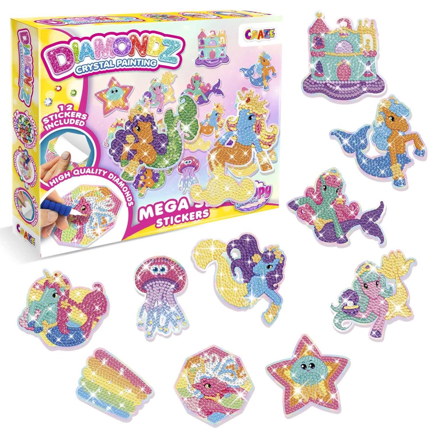 CRAZE DIAMONDZ Galupy Mermaid Mega Set Stickers