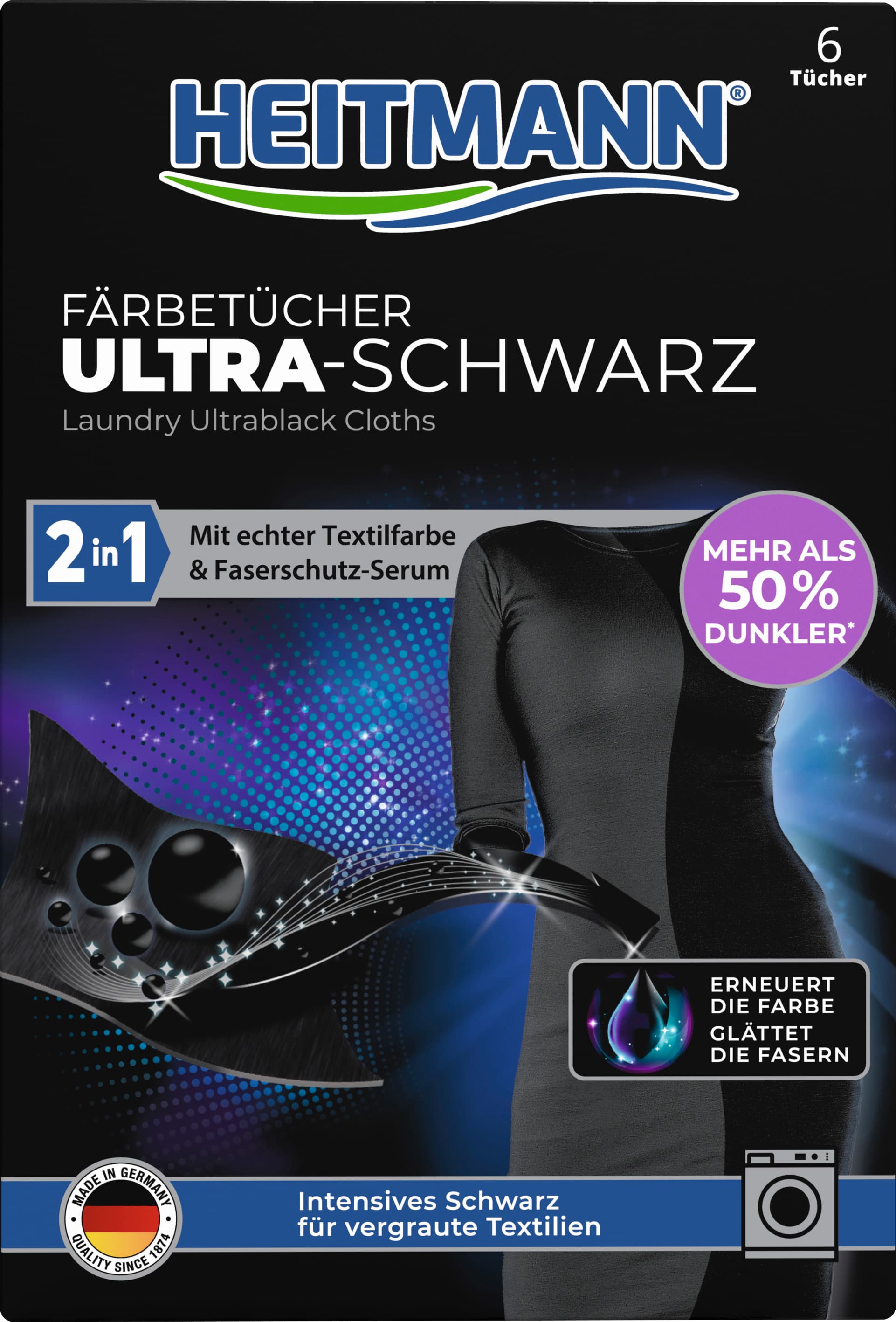 Heitmann Färbetücher Ultra-Schwarz