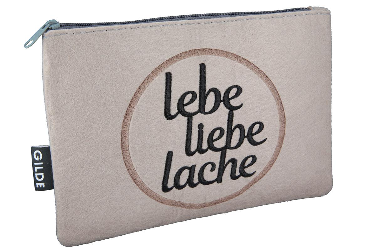 GILDE Täschchen Lebe Liebe Lache