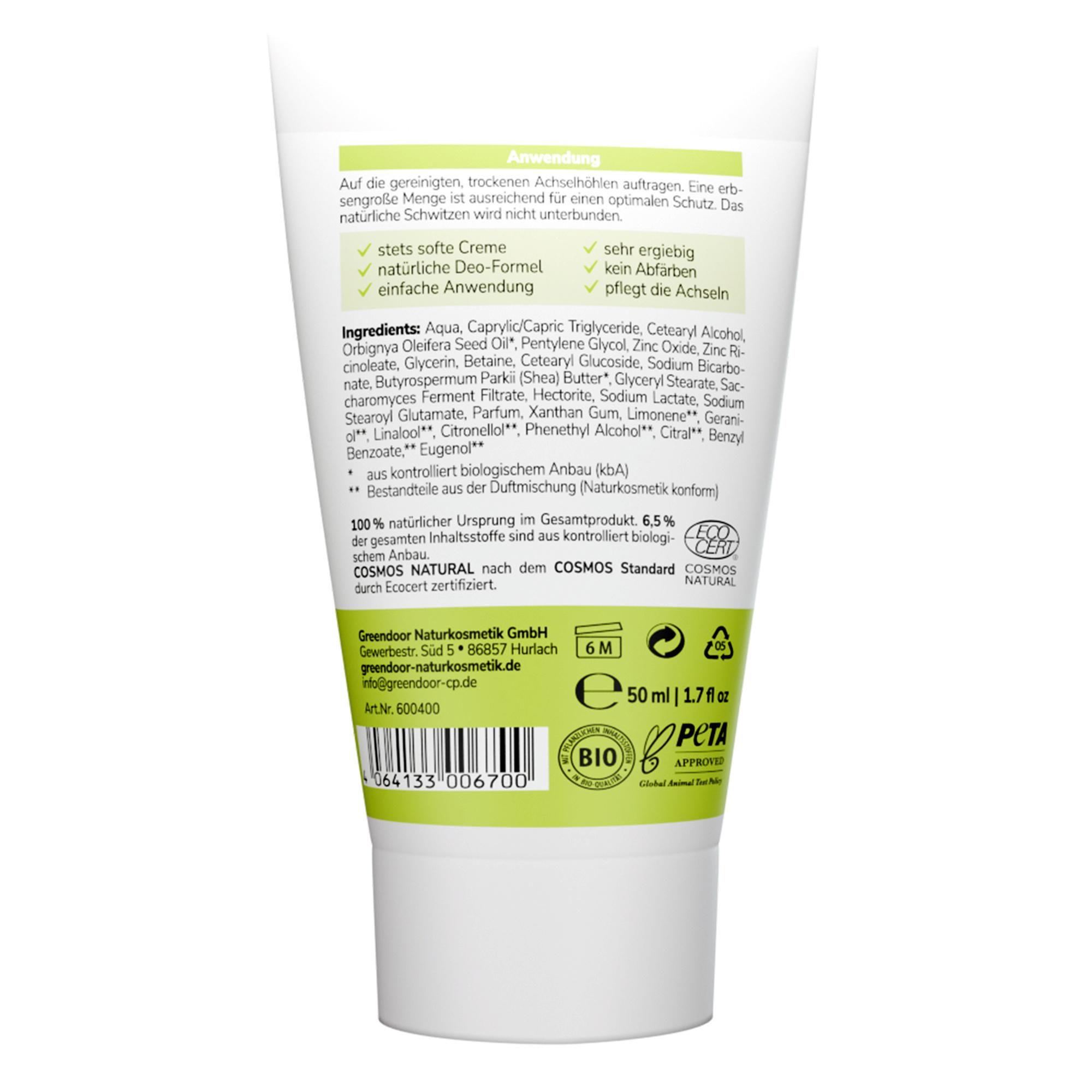Produktbild GREENDOOR Soft Deo Creme naturally safe 2 von 2