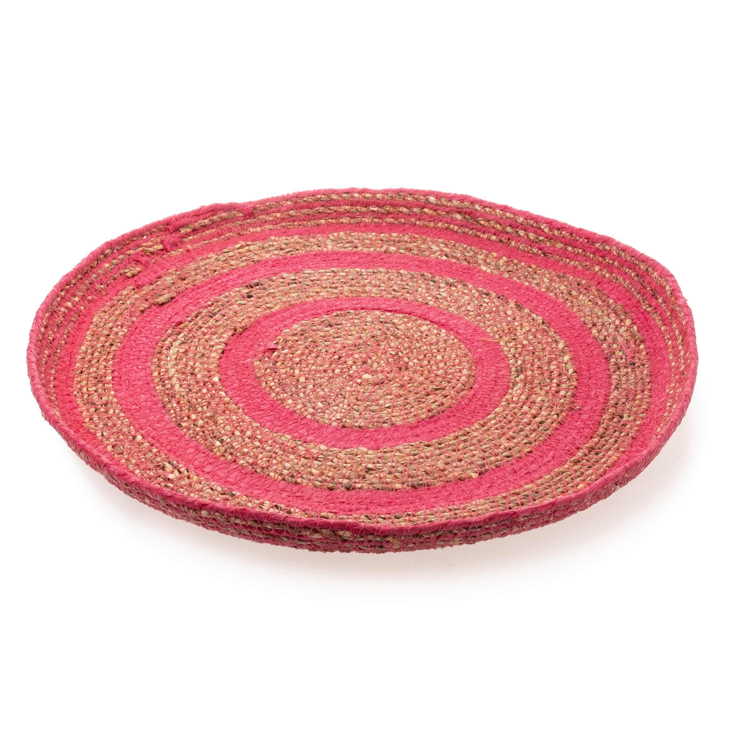 Dekotablett Seegras rund