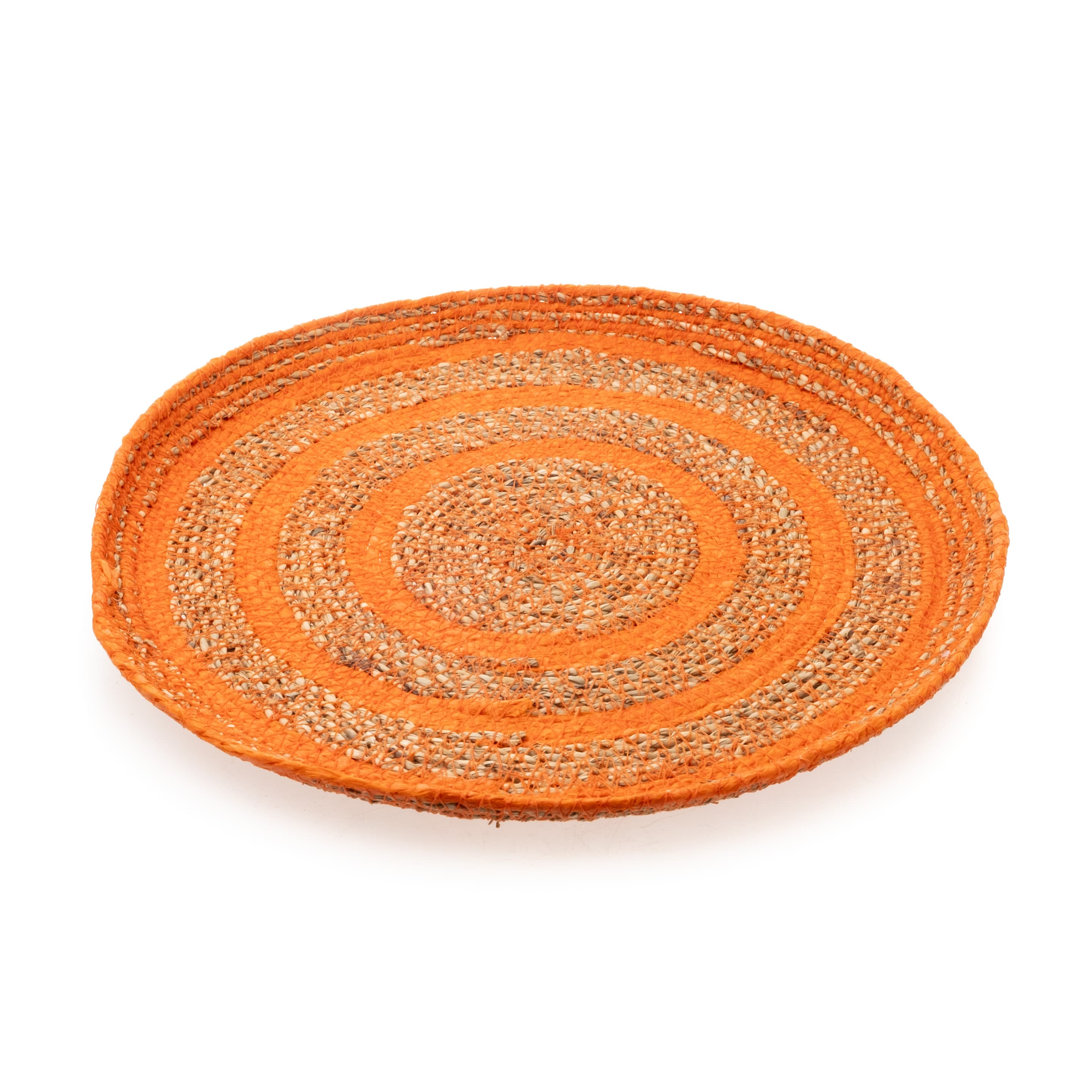 Dekotablett Seegras rund