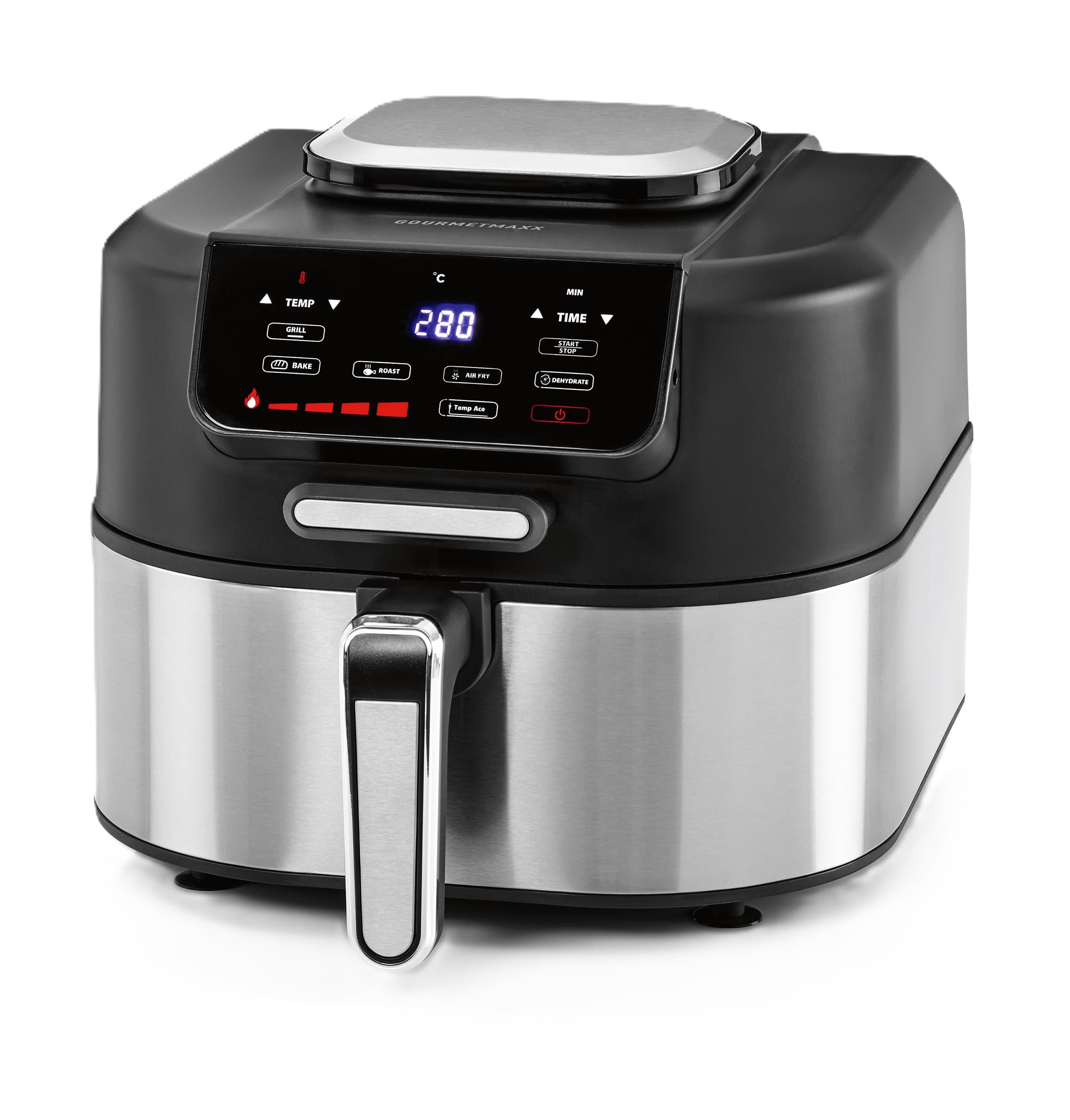 GOURMETMAXX Heißluftfritteuse FryBBQ 5in1 mit Temperaturfühler 5l