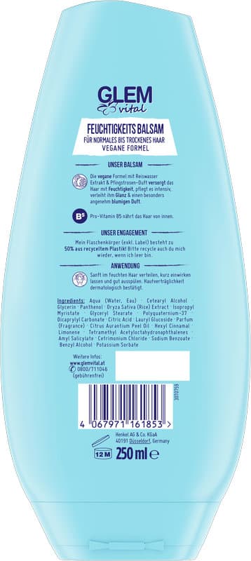 Glem Vital Haarspülung Feuchtigkeits Balsam