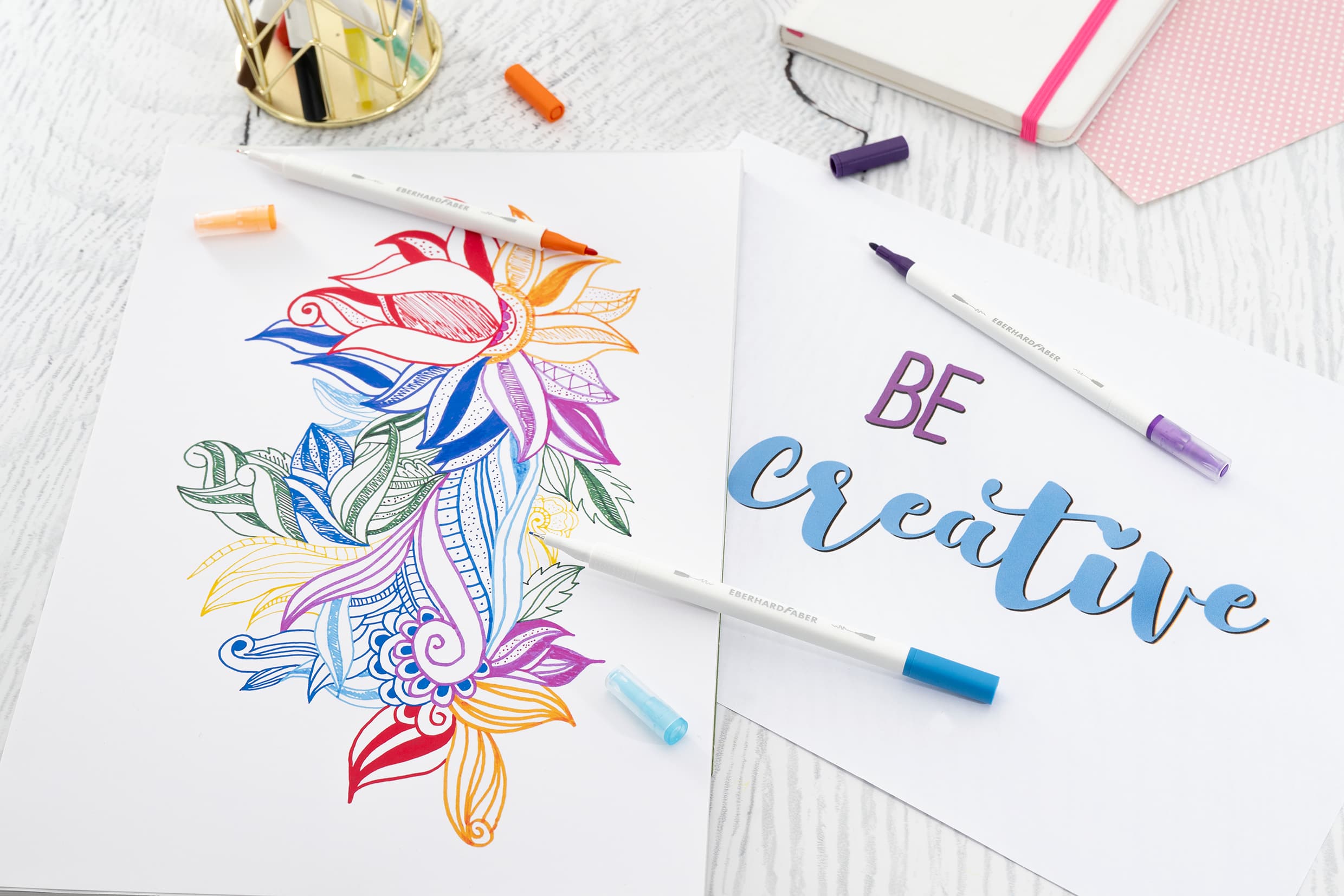 Produktbild EBERHARD FABER Duo Fineliner+Fasermaler 10er Kartonetui  3 von 3