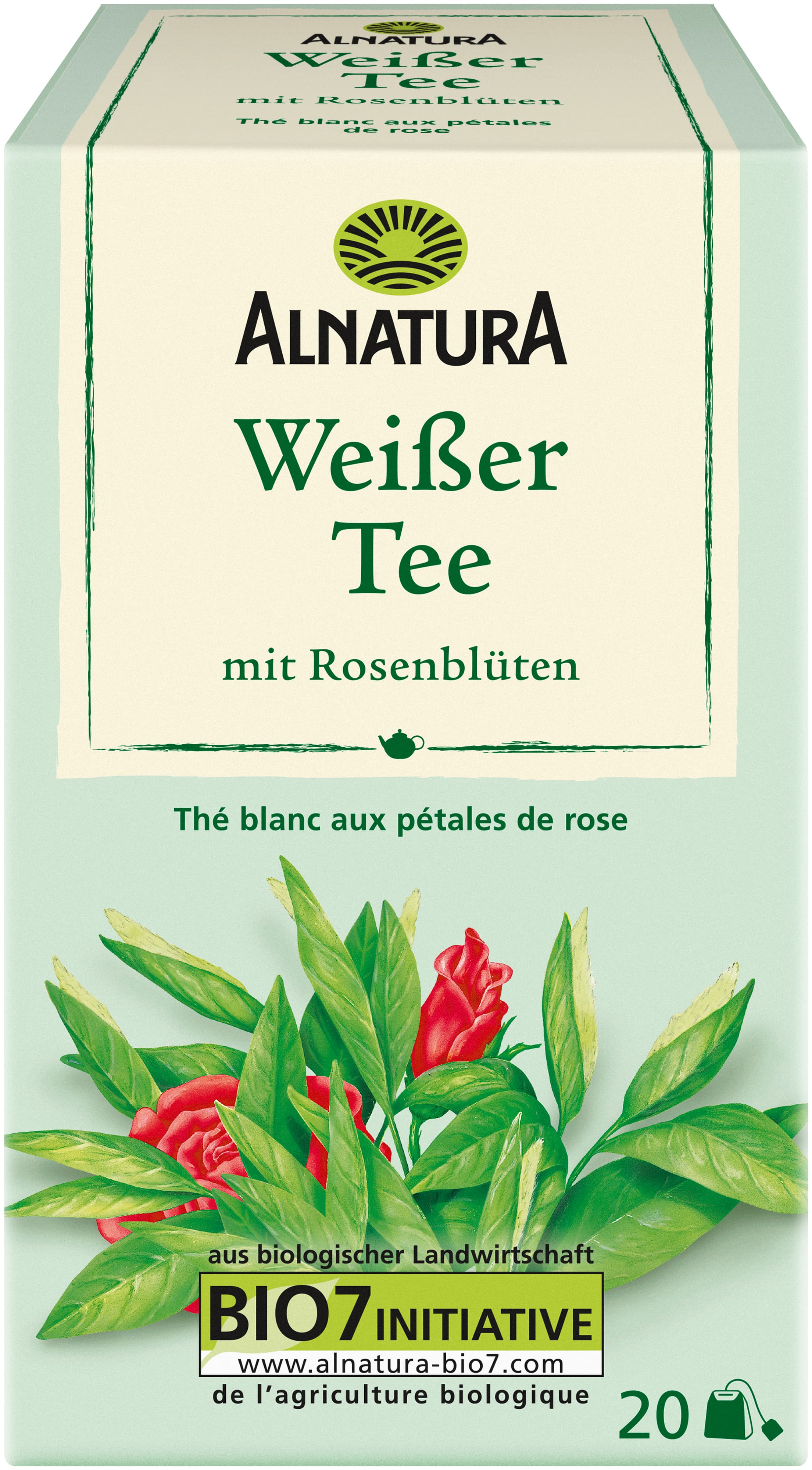 Alnatura Bio Weißer Tee mit Rosenblüten