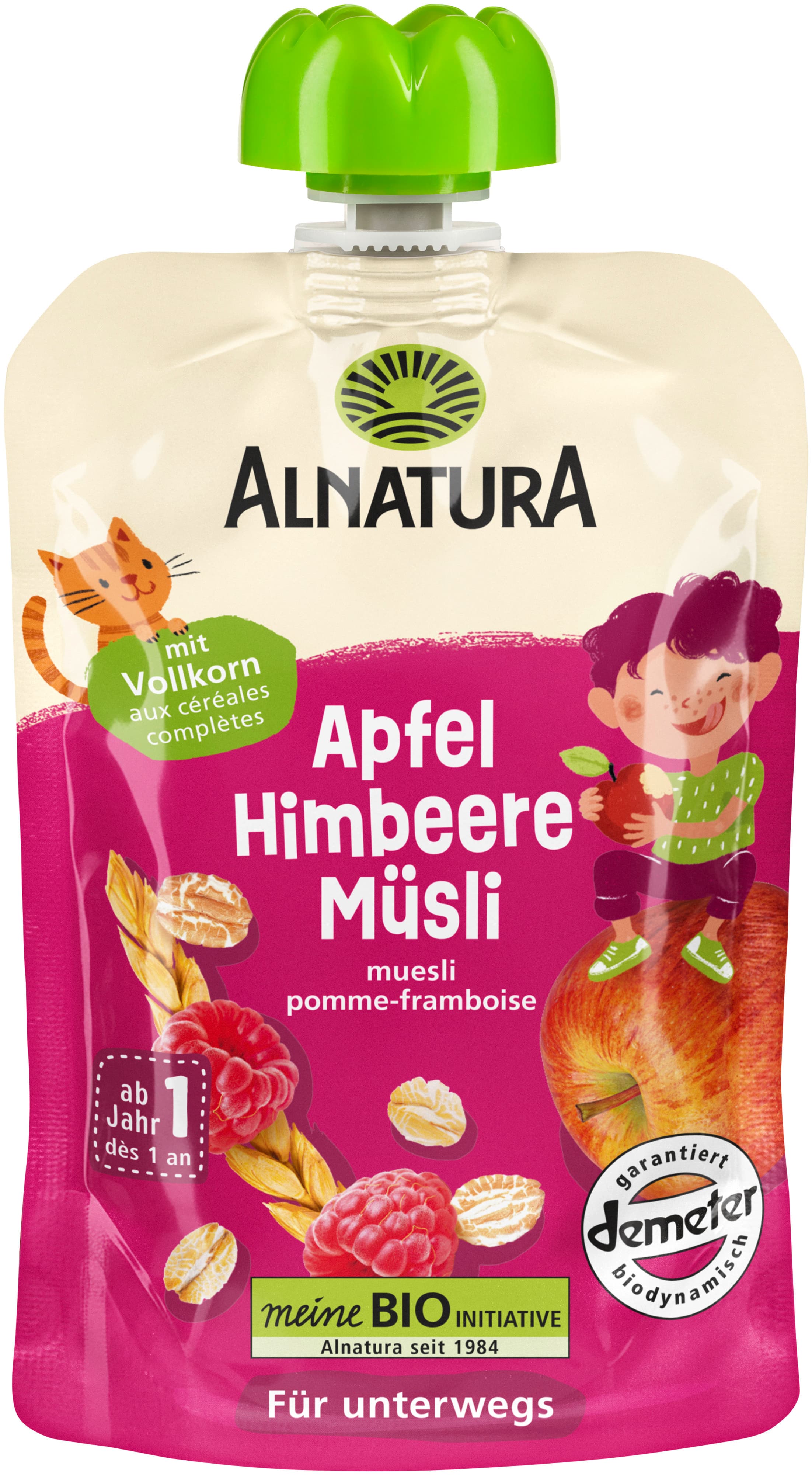 Alnatura Bio Quetschbeutel Apfel-Himbeere-Müsli (Ab 1 Jahr)