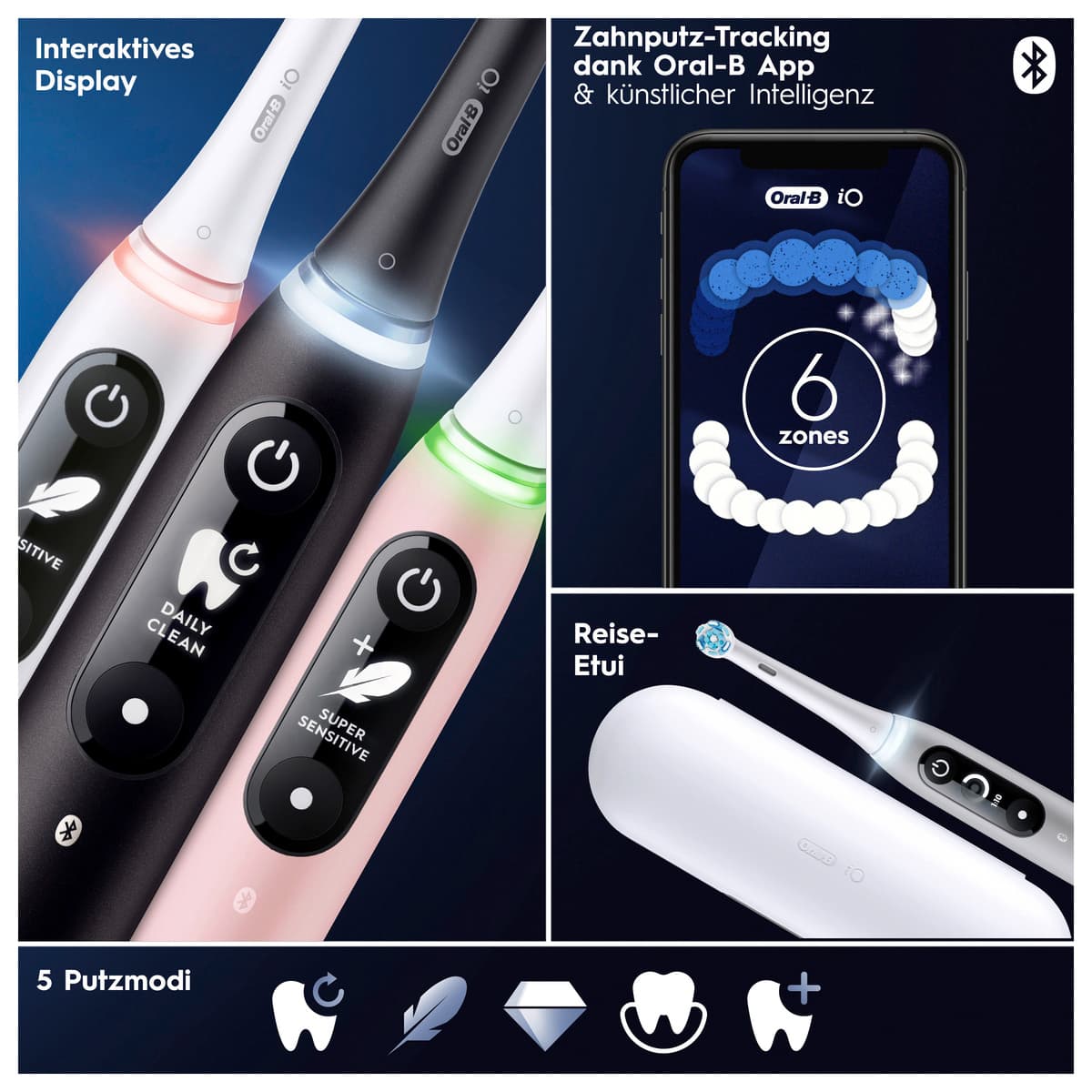 Produktbild Oral-B Elektrische Zahnbürste iO Series 6 Grey Opal  9 von 13