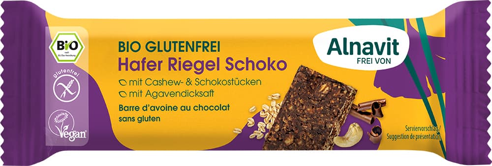 Alnavit Bio Hafer Riegel Schoko glutenfrei