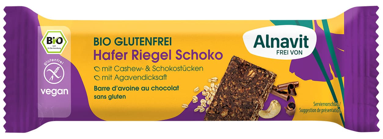 Alnavit Bio Hafer Riegel Schoko glutenfrei