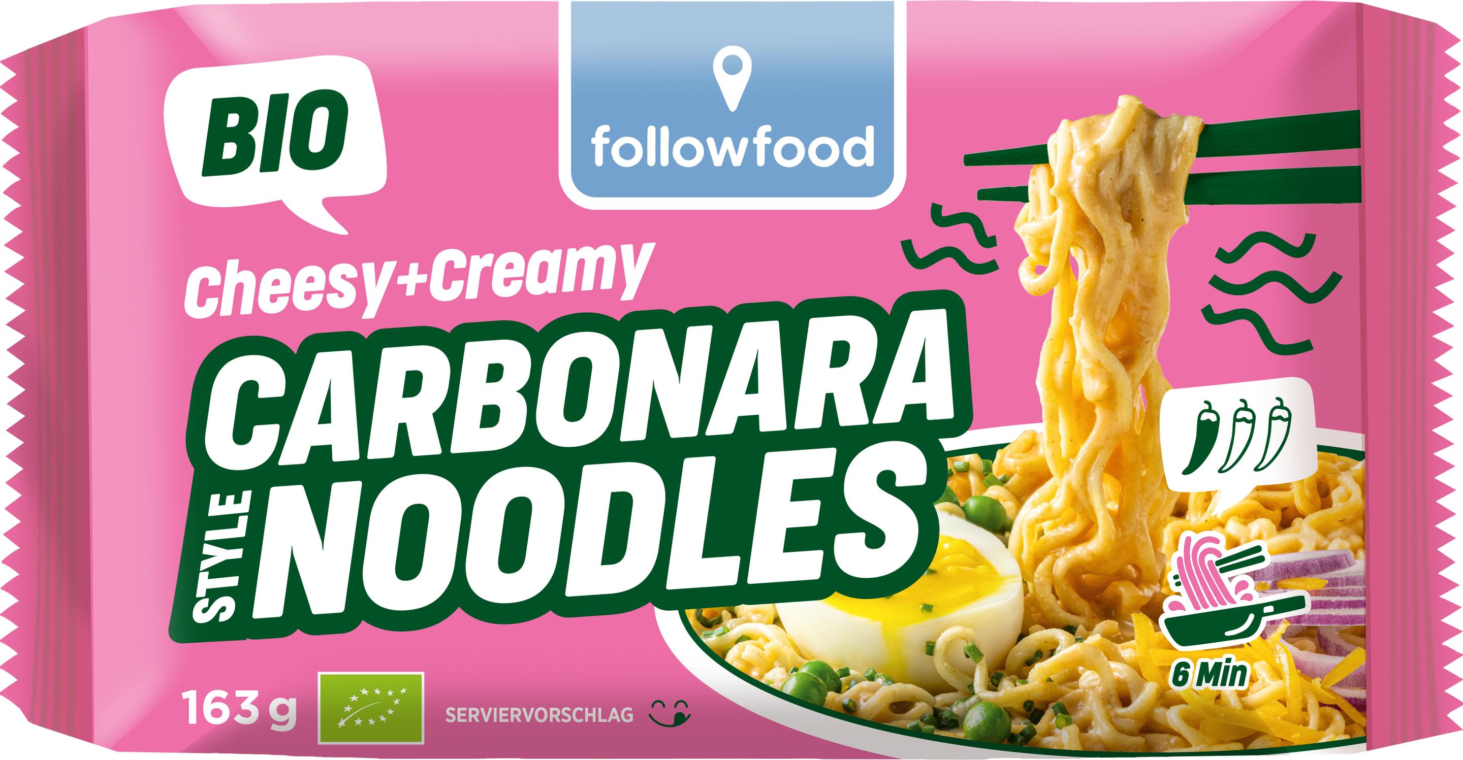 followfood Bio Cheesy + Creamy Carbonara Style Noodles