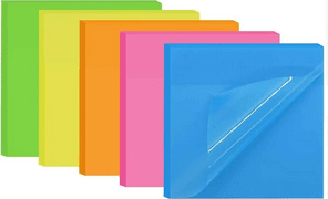 TrendLine Haftnotizen transparent 75mm x 75mm farbl. sortiert 