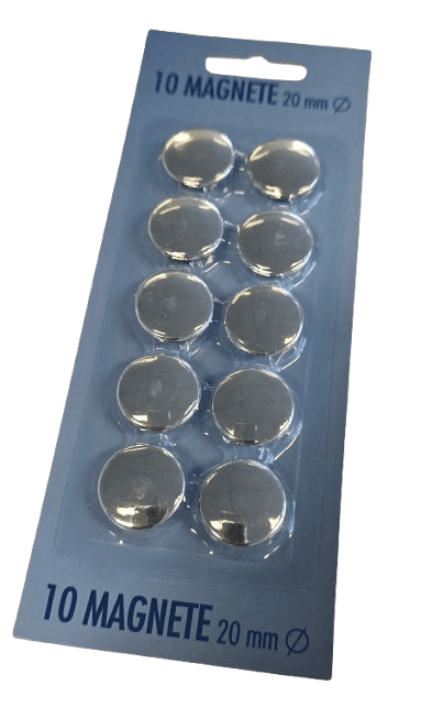 Magnete 20mm silber 10 Stück