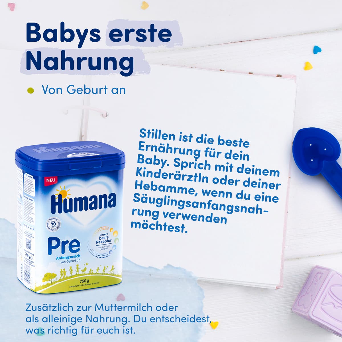 Produktbild Humana Anfangsmilch PRE 5HMO  4 von 8