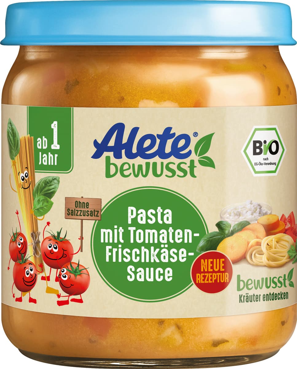 ALETE bewusst Bio Pasta mit Tomaten-Frischkäse-Sauce