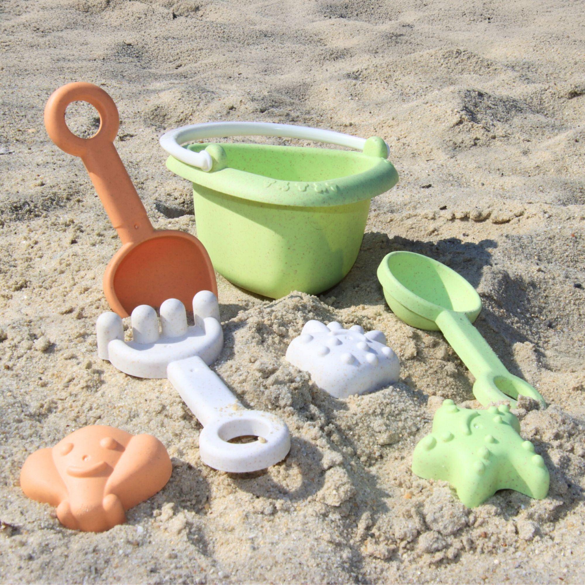 Produktbild alldoro 60175 - Mini Sandspielzeug, 7-teiliges Set mit Eimer, ecofriendly 5 von 6