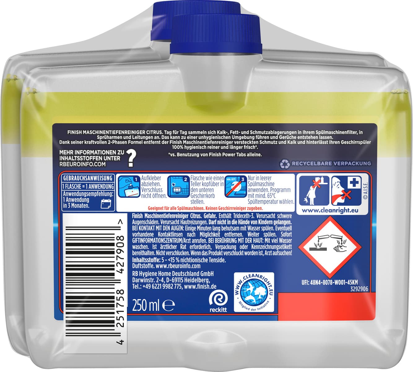 Produktbild Finish Maschinentiefenreiniger DUO Citrus  2 von 2