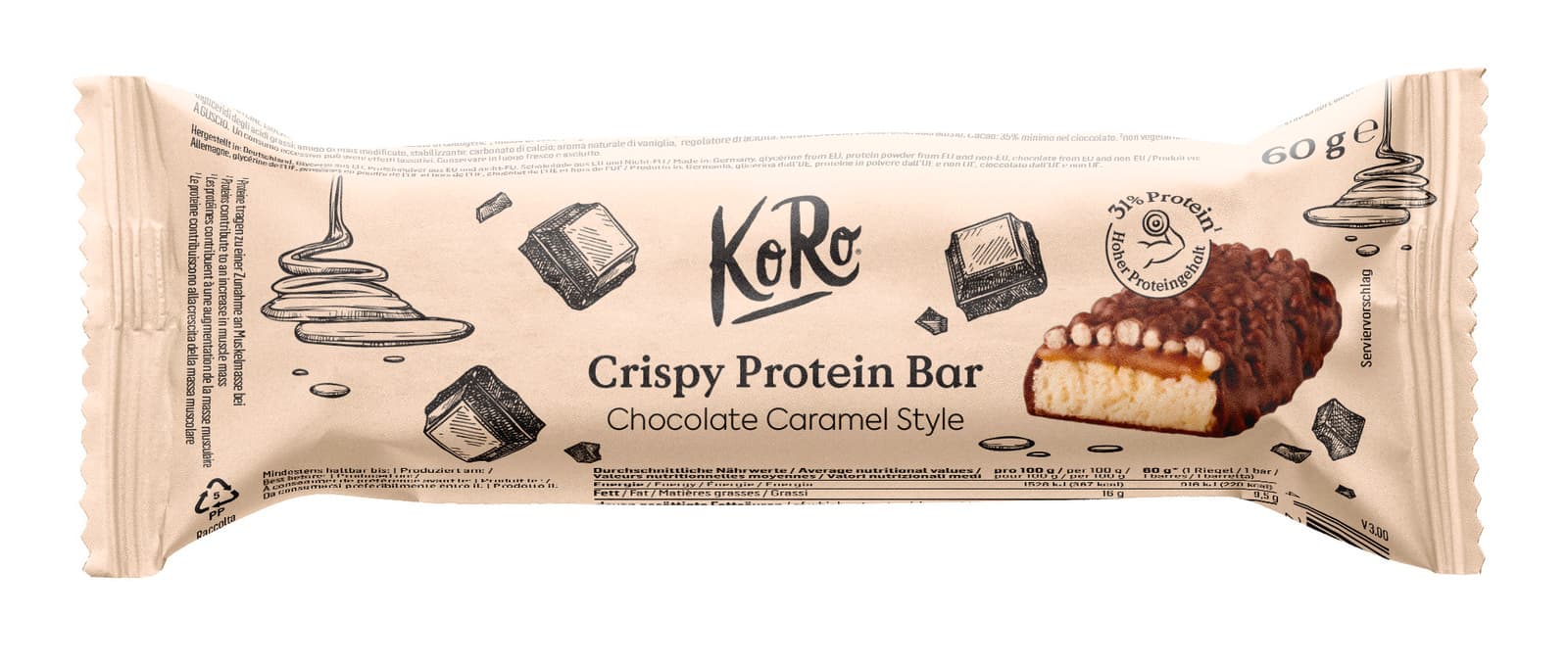 KoRo Max Proteinriegel Caramel Cookie Dough