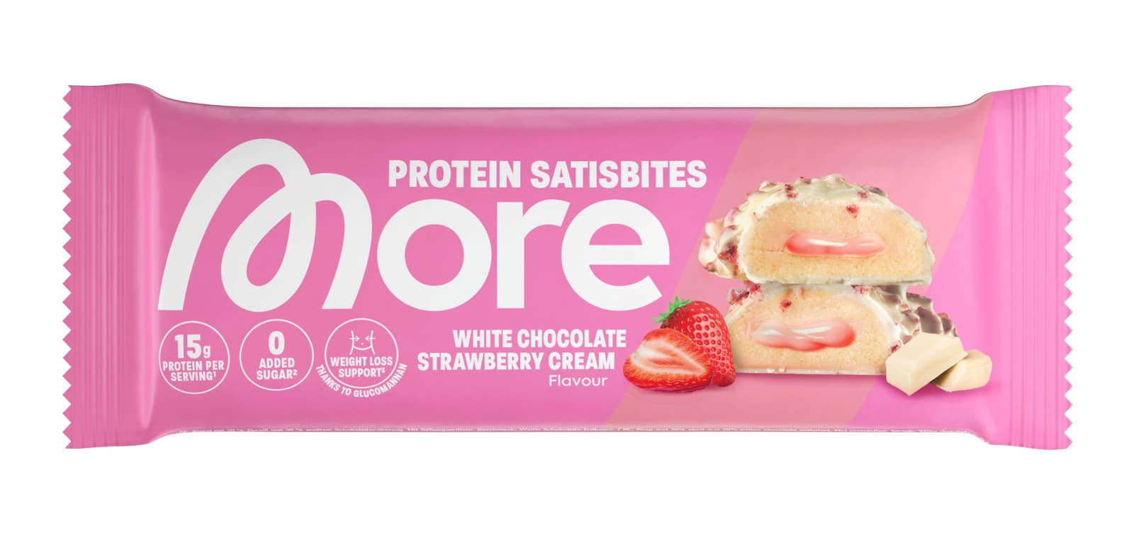 More Proteinbar Satisbite Bar White Strawberry Cream