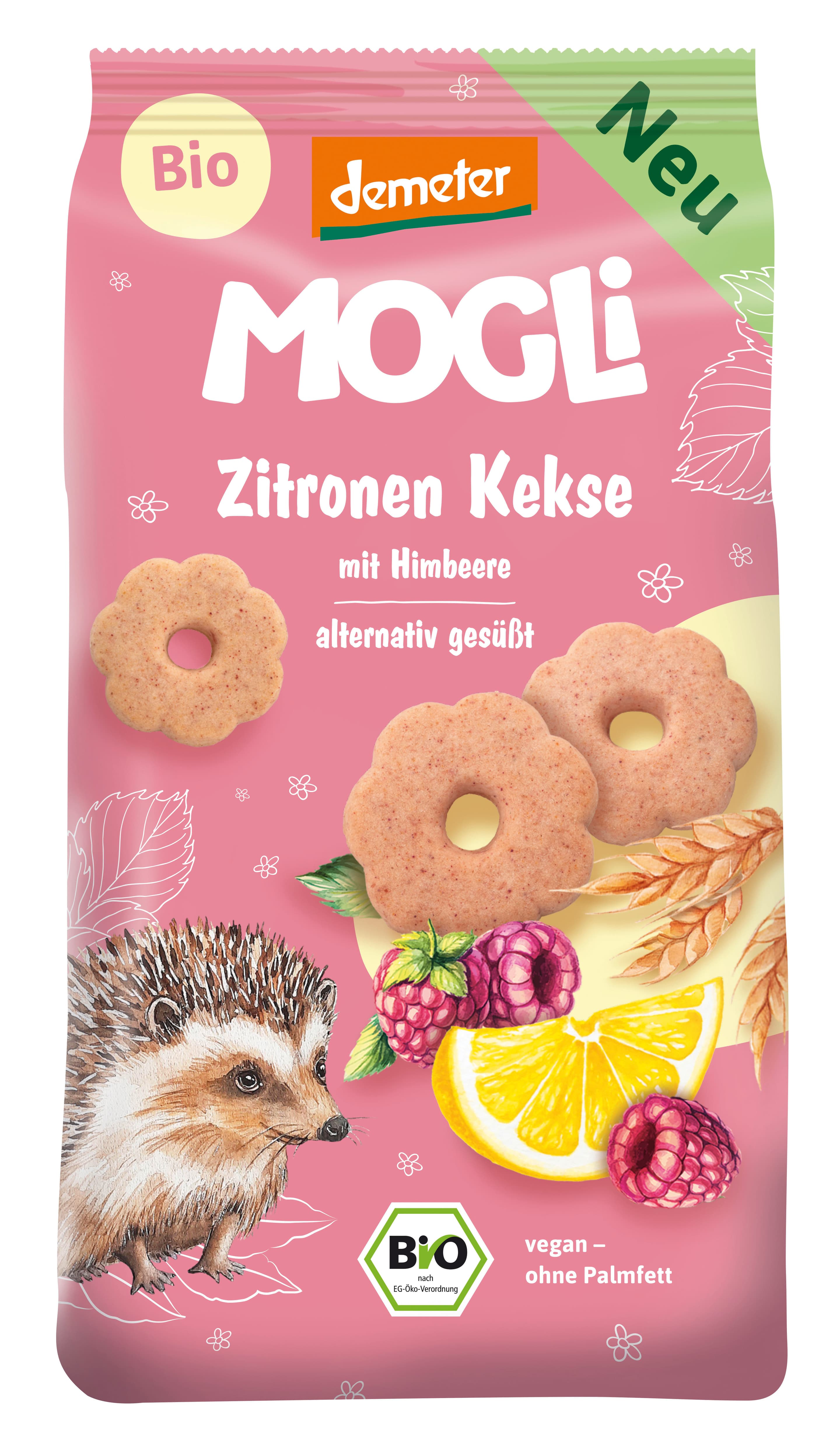 MOGLI Bio Demeter Zitronen Kekse mit Himbeere