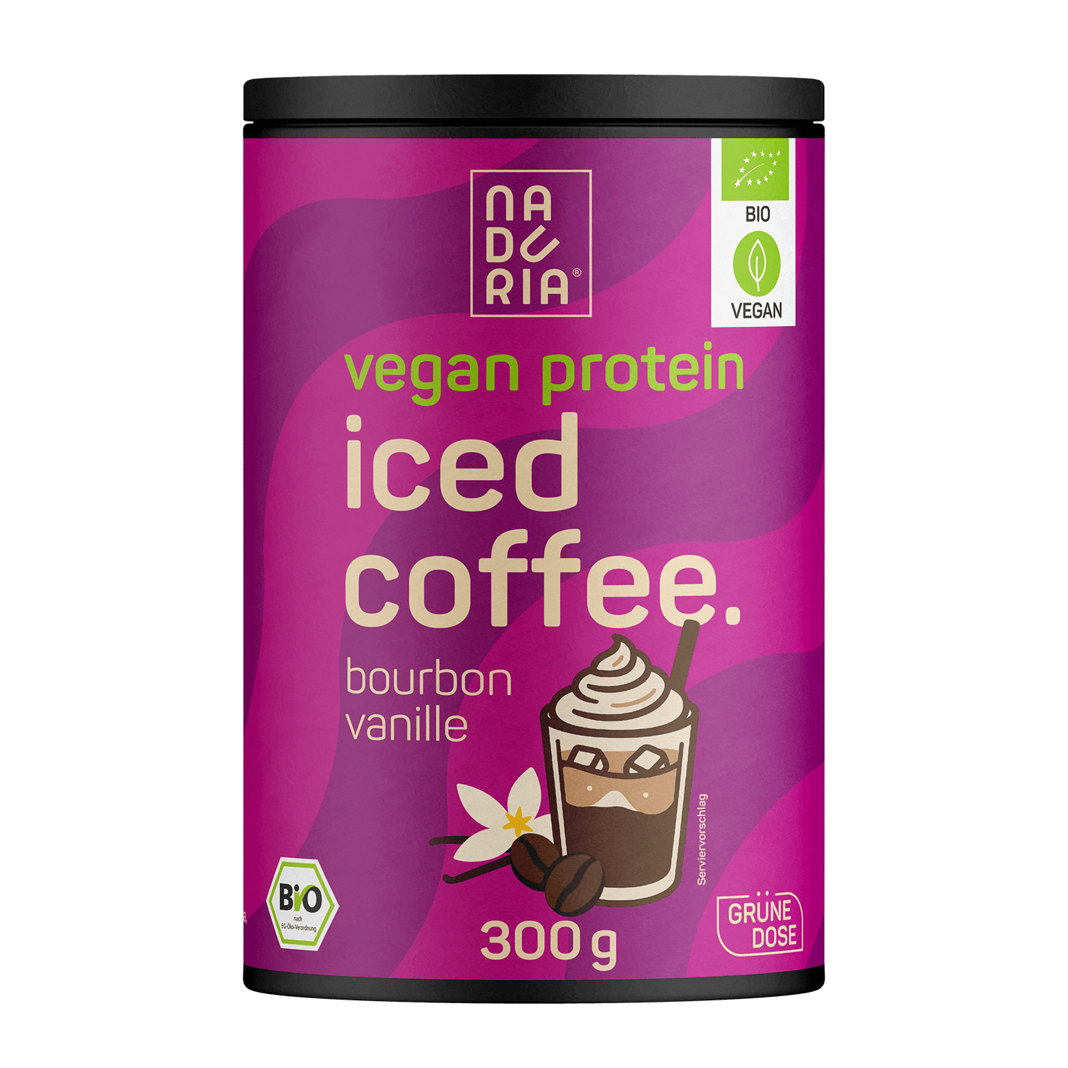 NADURIA Bio Vegan Proteinshake Iced Coffee & Bourbon Vanille