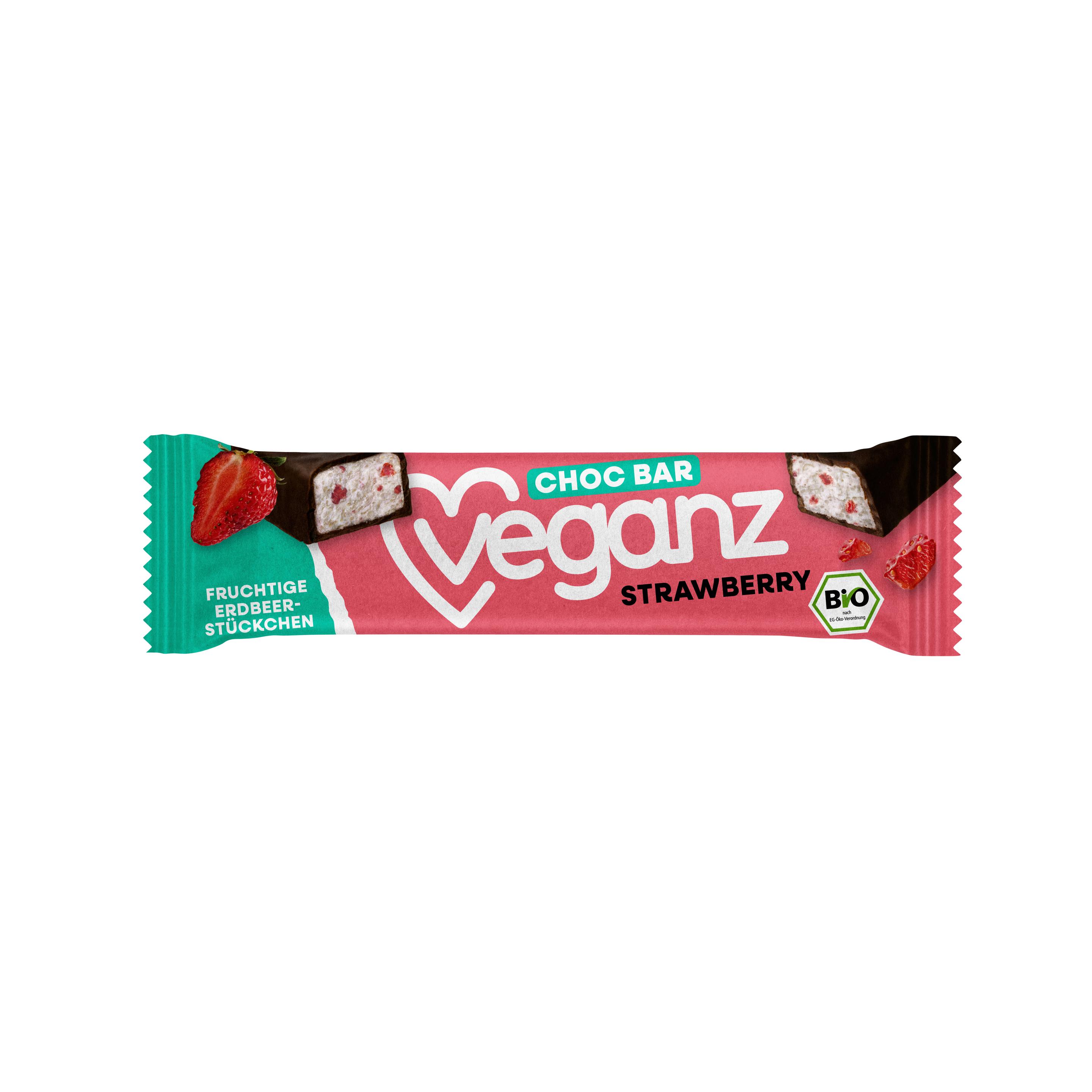 Veganz Bio Choc Bar Strawberry