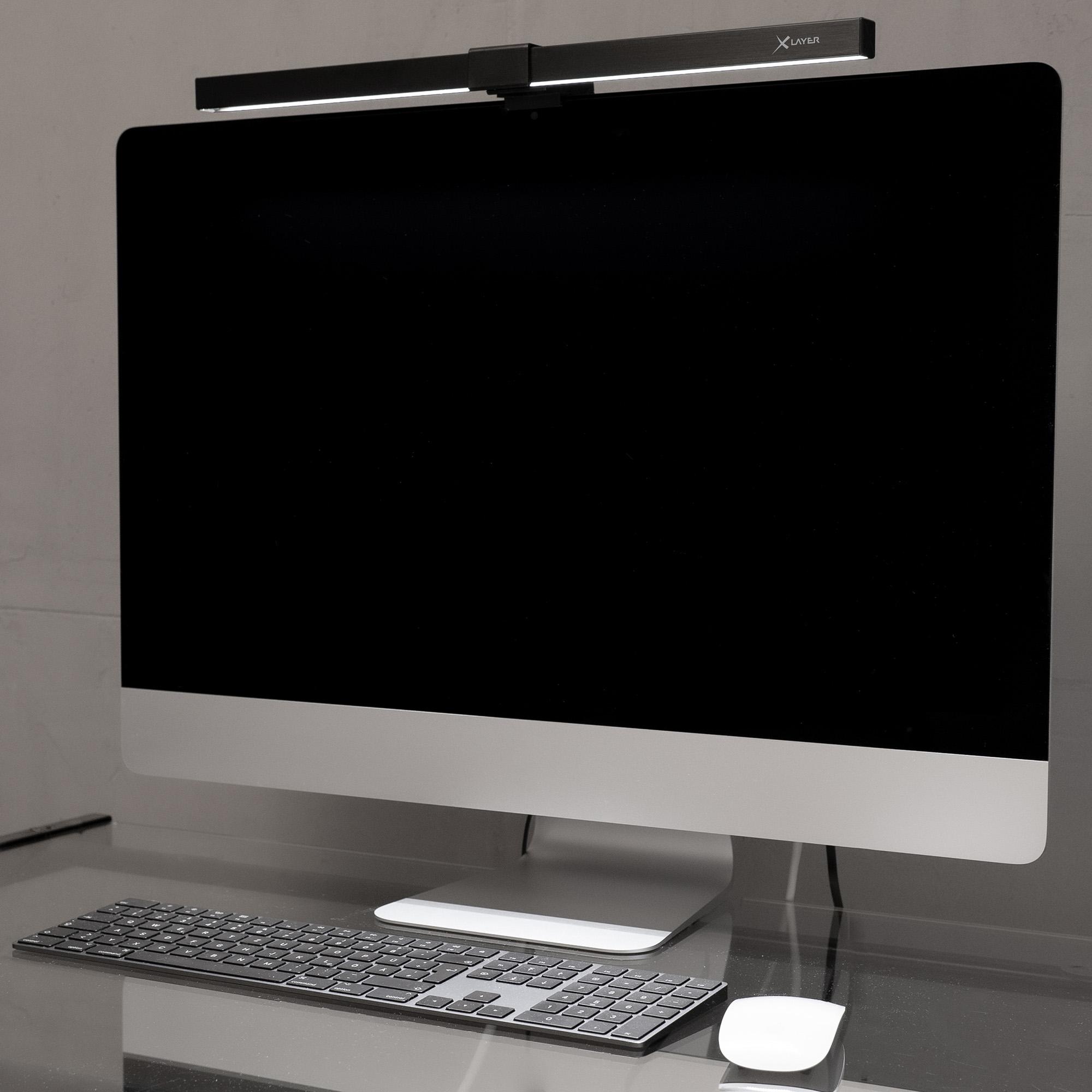 Produktbild XLayer LED Monitor Lampe Warm- und Kaltweiß, Dimmbar 6,5W Schwarz 2 von 8