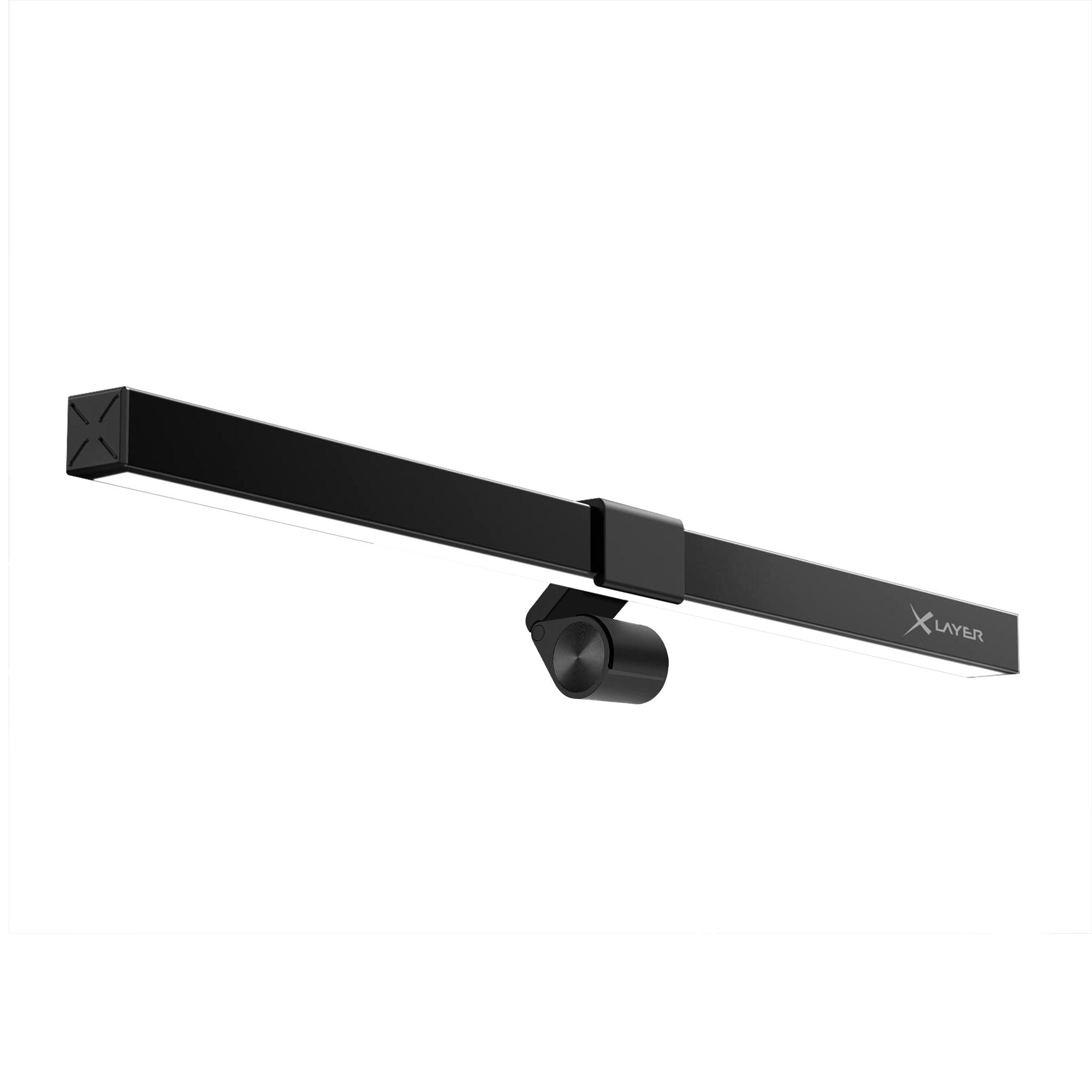 XLayer LED Monitor Lampe Warm- und Kaltweiß, Dimmbar 6,5W Schwarz