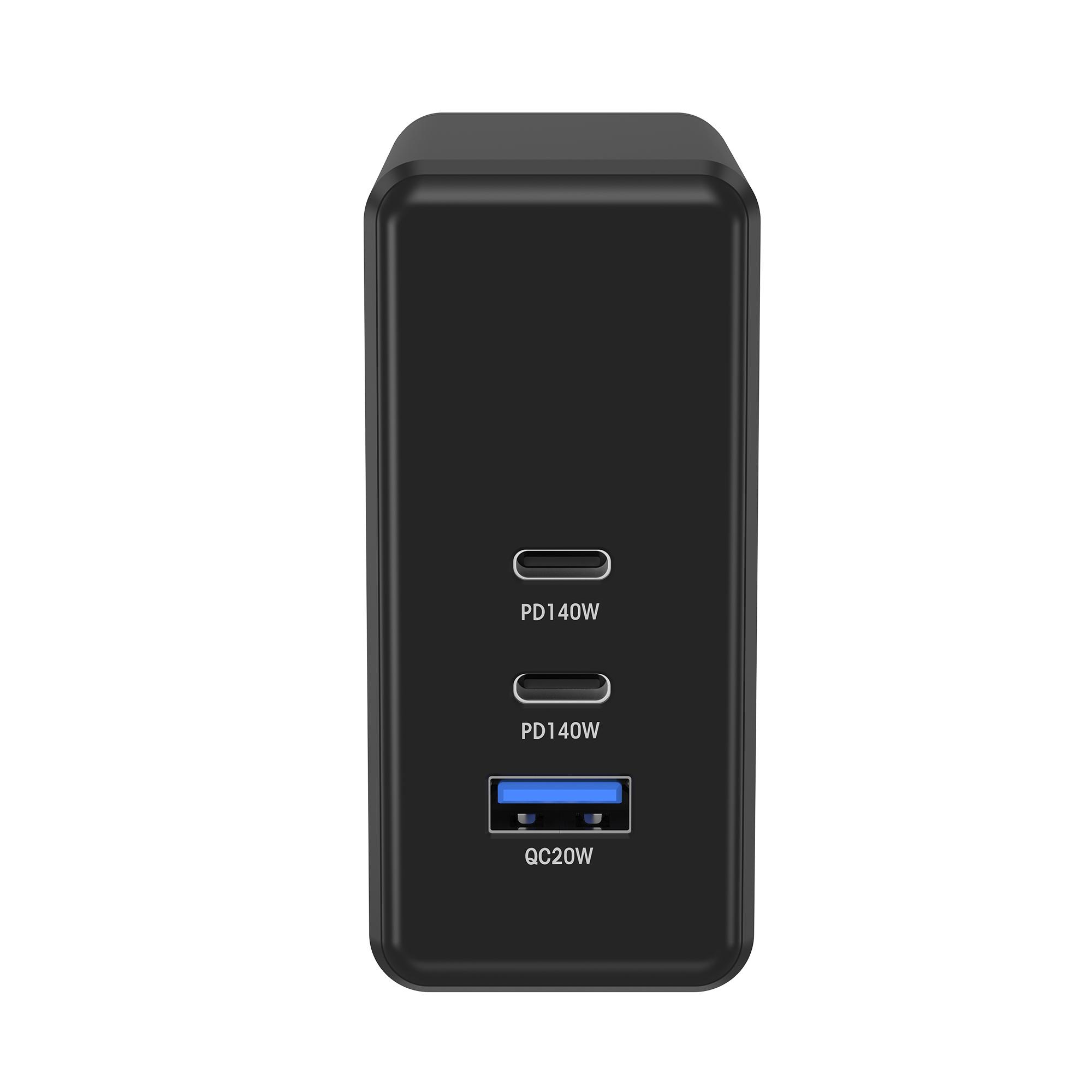 Produktbild XLayer Powercharger 140W mit 2x USB Typ C & 1x USB Typ A schwarz 6 von 9