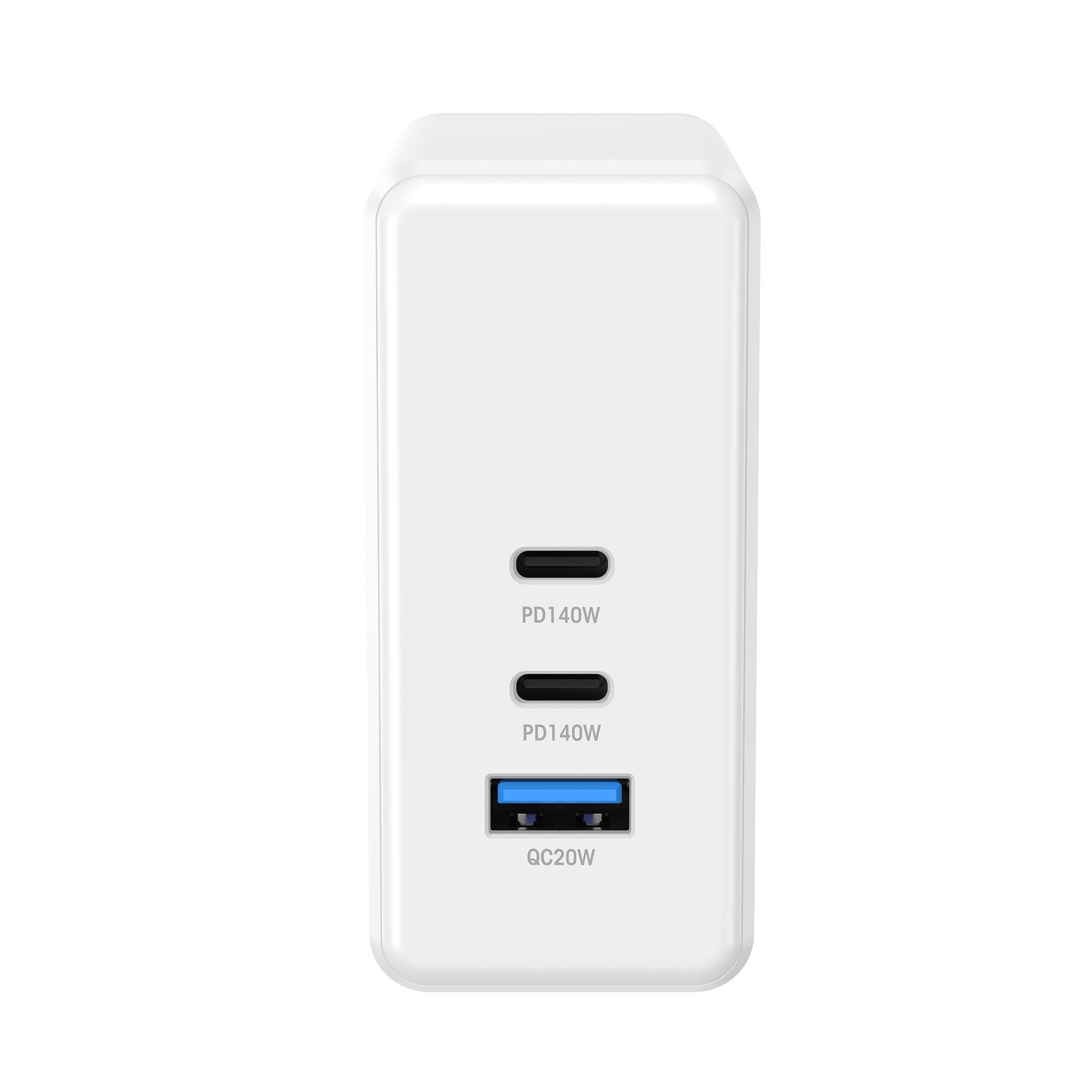 Produktbild XLayer Powercharger 140W mit 2x USB Typ C & 1x USB Typ A weiß 5 von 9